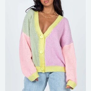 Princess Polly Pastel Colorblock Cardigan